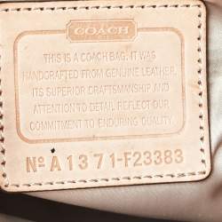 Pre Owned Coach Yellow/White Leather Park Crossbody Bag