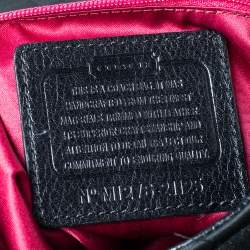 Coach Black Signature Canvas and Leather Madison Hobo