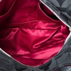 Coach Black Signature Canvas and Leather Madison Hobo