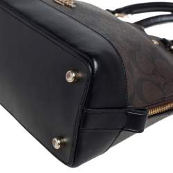 Pre Owned Coach Brown Coated Canvas and Leather Sierra Satchel