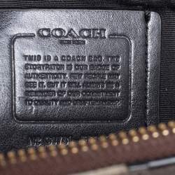 Pre Owned Coach Brown Coated Canvas and Leather Sierra Satchel