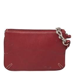 مملوكة مسبقًا Coach Red Leather Wristlet