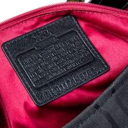 Pre Owned Coach Black Op Art Signature Canvas and Leather Madison Abigail Tote