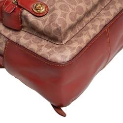 مملوكة مسبقًا Coach Beige/Brown Signature Coated Canvas and Leather Campus Backpack
