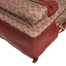 مملوكة مسبقًا Coach Beige/Brown Signature Coated Canvas and Leather Campus Backpack