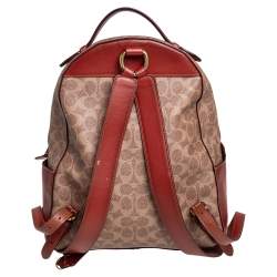 مملوكة مسبقًا Coach Beige/Brown Signature Coated Canvas and Leather Campus Backpack