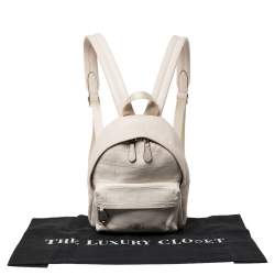 Coach White Leather Mini Charlie Backpack  