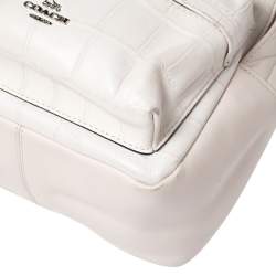 Coach White Leather Mini Charlie Backpack  