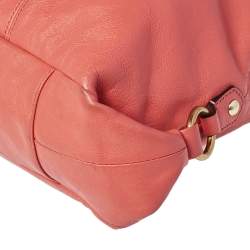 Pre Owned Coach Orange Leather Ashley Tote