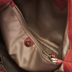 Pre Owned Coach Orange Leather Ashley Tote
