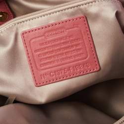 Pre Owned Coach Orange Leather Ashley Tote