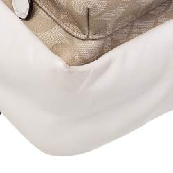 Coach Beige/Cream Signature Coated Canvas And Leather Mini Charlie Backpack