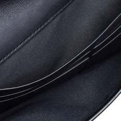 Pre Owned محفظة كونتينينتال كوتش جلد بالشعار أزرق كحلي 