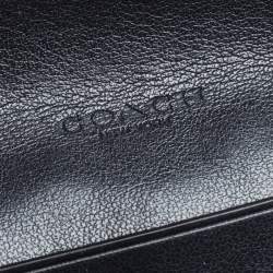 Pre Owned محفظة كونتينينتال كوتش جلد بالشعار أزرق كحلي 