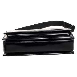 Pre Owned Gucci Black Smooth Leather Flap Shoulder Bag