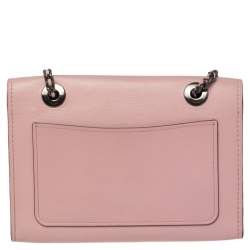 Pre Owned Coach Blush Pink Leather Allover Tea Rose Stones Parker Shoulder Bag