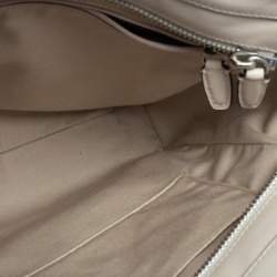 Pre Owned Coach Light Beige Leather Mini Tanner Tote