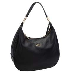Pre Owned Coach Black Leather Harley Hobo