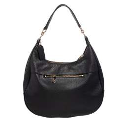 Pre Owned Coach Black Leather Harley Hobo
