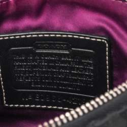Coach Black Signature Canvas and Leather Penelope Swingpack Messenger Bag