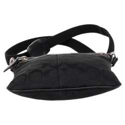 Coach Black Signature Canvas and Leather Penelope Swingpack Messenger Bag
