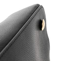 Pre Owned Coach Black/Brown Coated Canvas and Leather Sierra Satchel