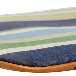 Coach Multicolor Canvas And Leather Stripe Wristlet