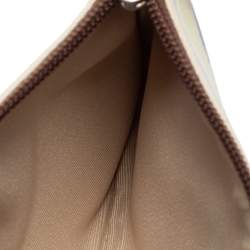 Coach Multicolor Canvas And Leather Stripe Wristlet
