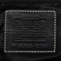 Coach Black Monogram Canvas And Leather Hobo