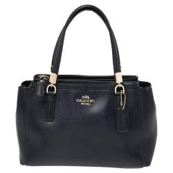 مملوكة مسبقًا Coach Navy Blue Leather Mini Christie Satchel