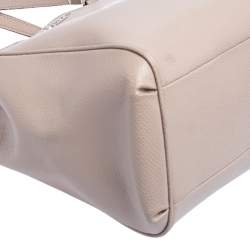 Pre Owned Coach Beige Leather Minetta Satchel