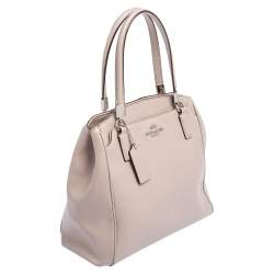 Pre Owned Coach Beige Leather Minetta Satchel