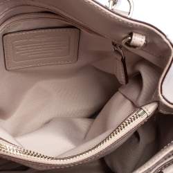 Pre Owned Coach Beige Leather Minetta Satchel