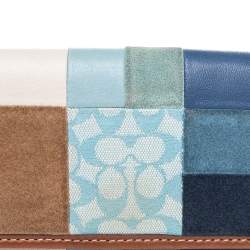 مملوكة مسبقًا حقيبة كلتش كوتش باتشورك جلد وكانفاس متعدد الألوان بحمالة معصم وقلاب 