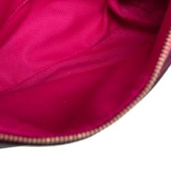 مملوكة مسبقًا Coach Brown/Pink Signature Coated Canvas and Leather Crossbody Bag