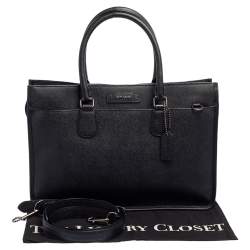 Coach Black Leather Laptop Bag