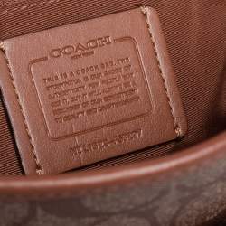 Coach Beige/Tan Signature Coated Canvas and Leather Messenger Bag
