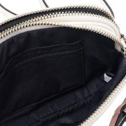 Pre Owned Coach Multicolor Leather Double Zip Camera Crossbody Bag