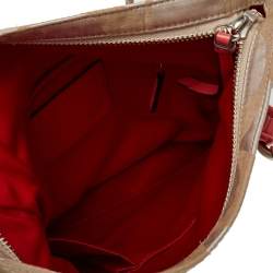 مملوكة مسبقًا Coach Red/Beige Signature Canvas Poppy Glam Tote