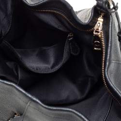 Pre Owned Coach Black Pebbled Leather Large Scout Hobo