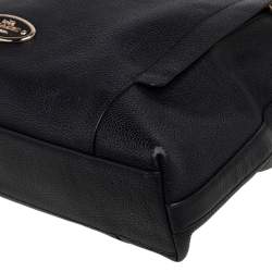 Pre Owned Coach Black Pebbled Leather Large Scout Hobo