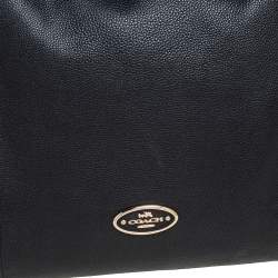 Pre Owned Coach Black Pebbled Leather Large Scout Hobo