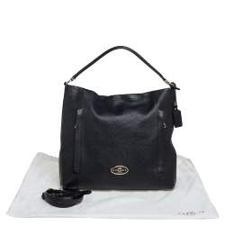 Pre Owned Coach Black Pebbled Leather Large Scout Hobo