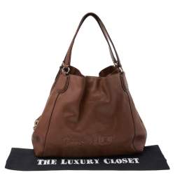 Coach Brown Leather Edie Carriage Shoulder Bag