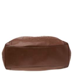 Coach Brown Leather Edie Carriage Shoulder Bag