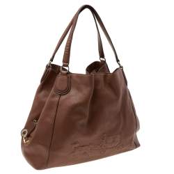 Coach Brown Leather Edie Carriage Shoulder Bag