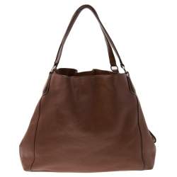 Coach Brown Leather Edie Carriage Shoulder Bag