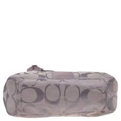 Coach Purple Signature Canvas and Patent Leather Hobo