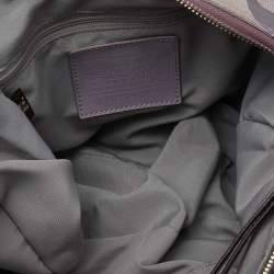 Coach Purple Signature Canvas and Patent Leather Hobo
