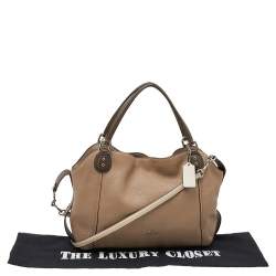 Pre Owned حقيبة يد توتس كوتش جلد بني/بيج